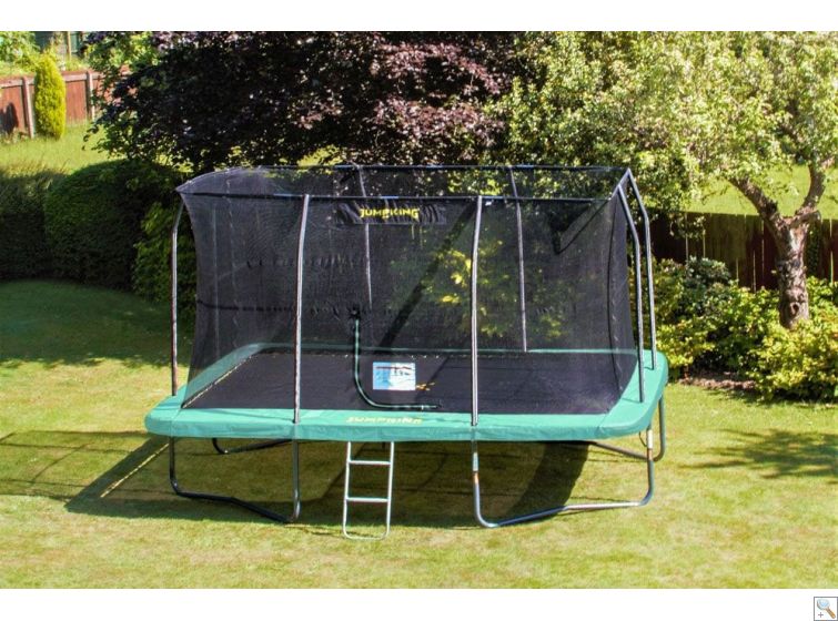 12ft x 8ft Jumpking Rectangular Trampoline with Enclosure and Ladder