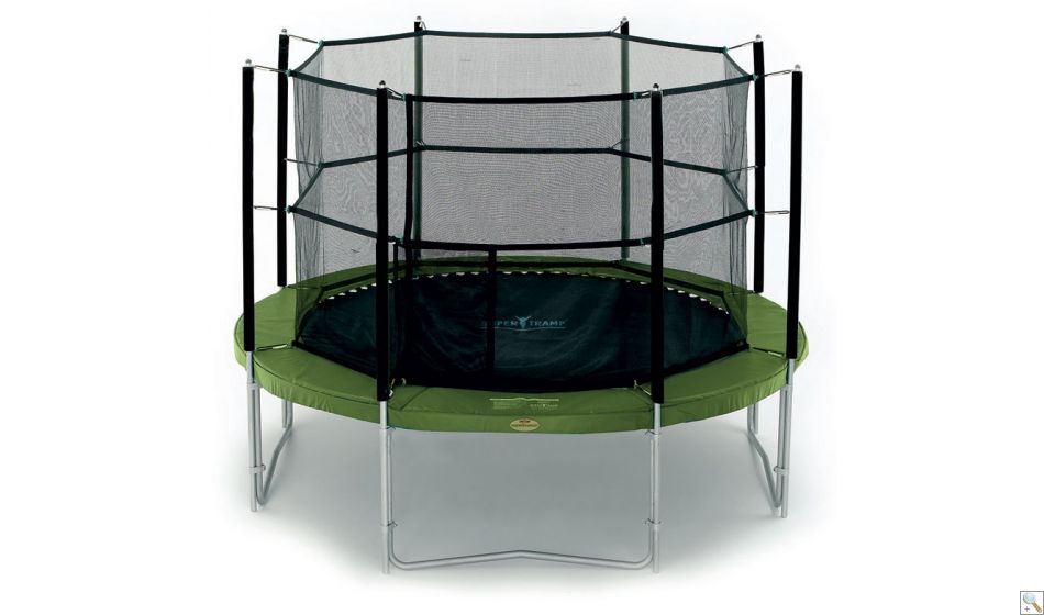 12ft Supertramp Fun Bouncer Trampoline with Safety Enclosure 